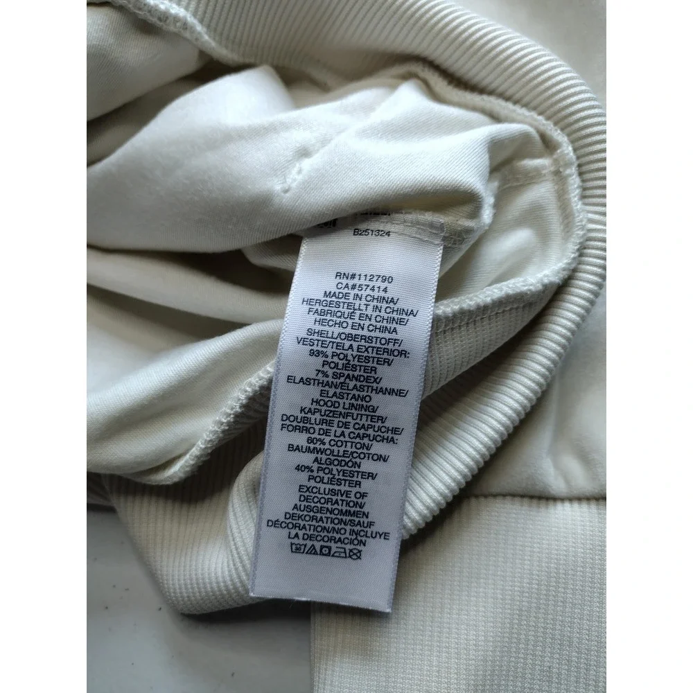 True Religion World Tour Velour Zip Up Hoodie Cream Buddha‎ Logo Small